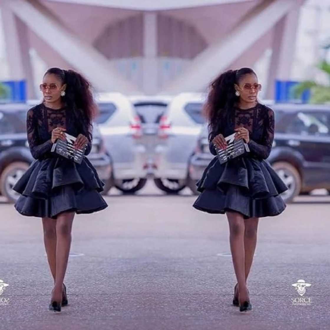 Nana Akua Addo struts in black