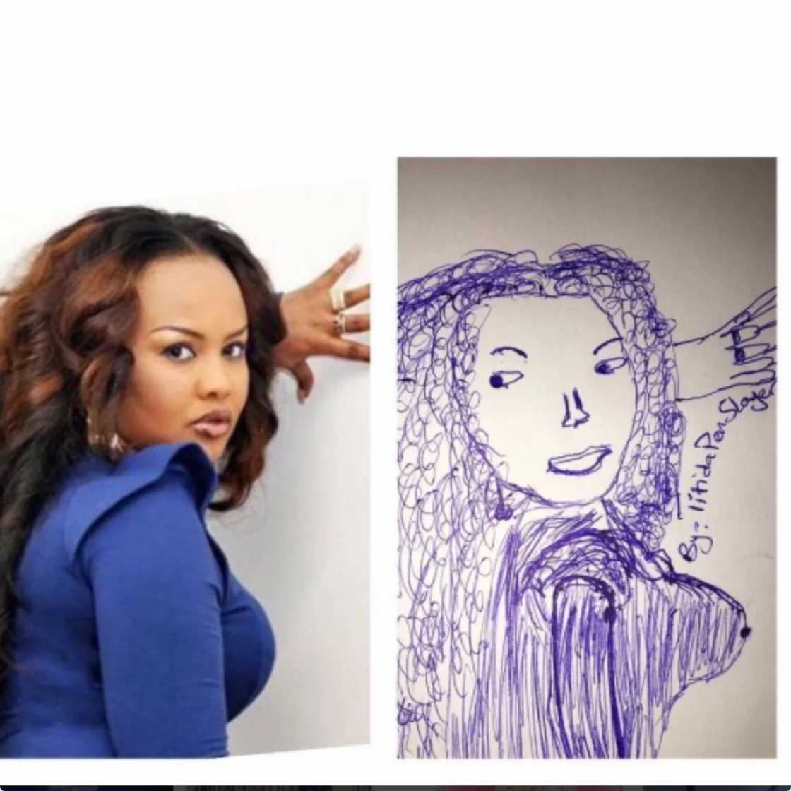 Pen artist draws hilarious pictures of celebrities on paper Pen artist draws hilarious pictures of celebrities on paper