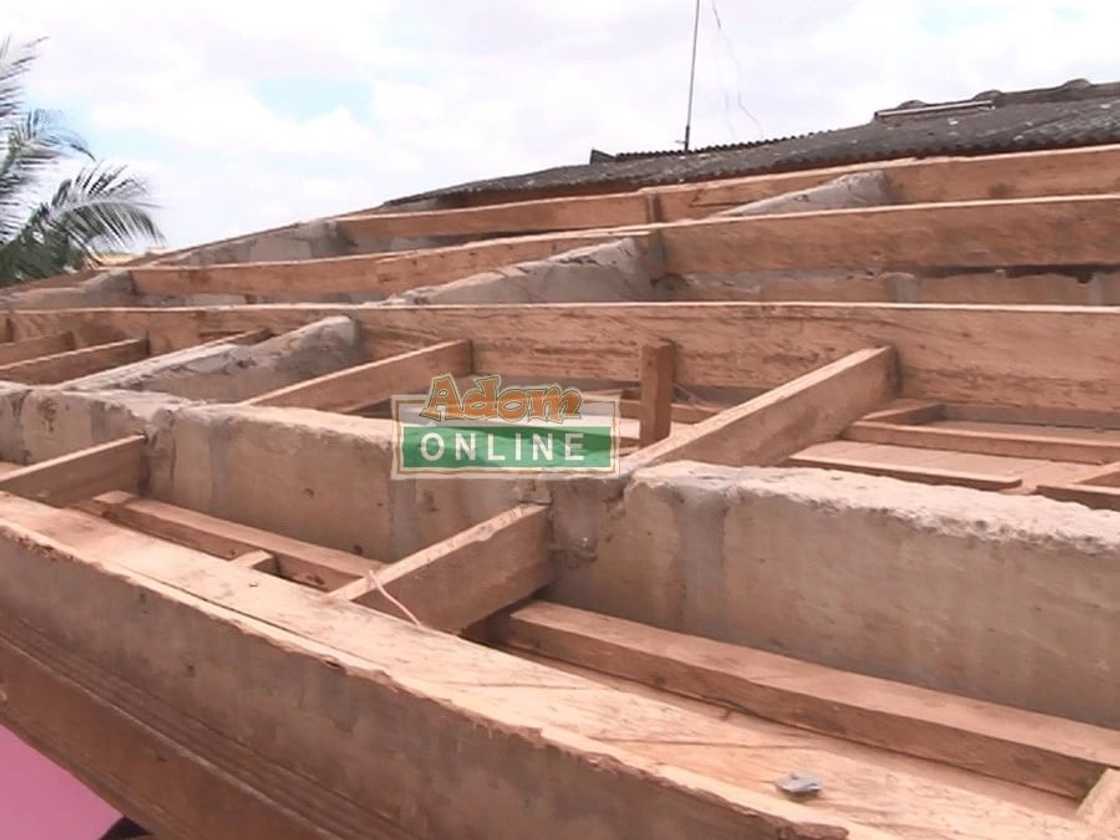 Building with roof ripped off Building with roof ripped off