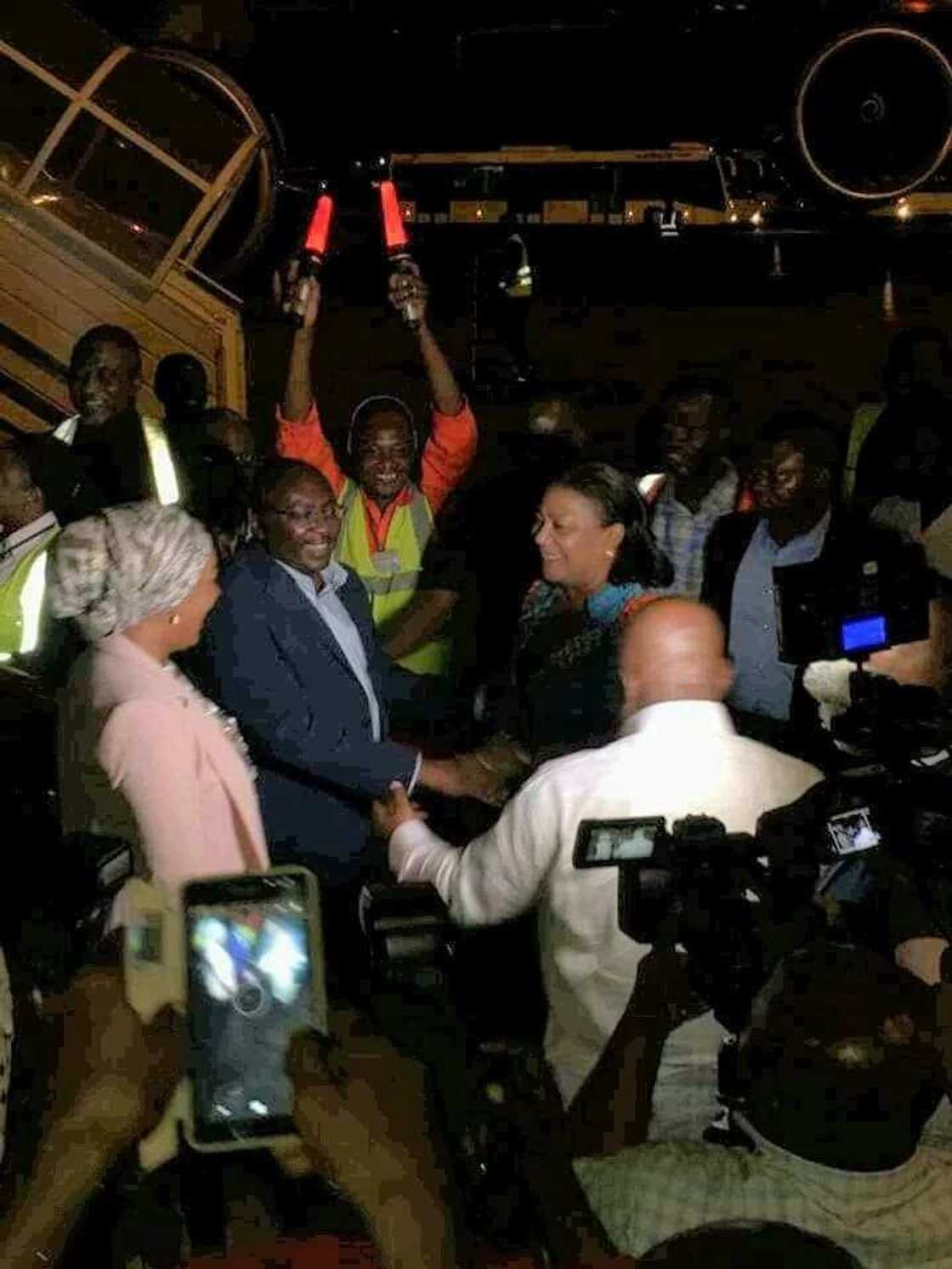 Bawumia arrives in Ghana to rousing welcome Bawumia arrives in Ghana to rousing welcome