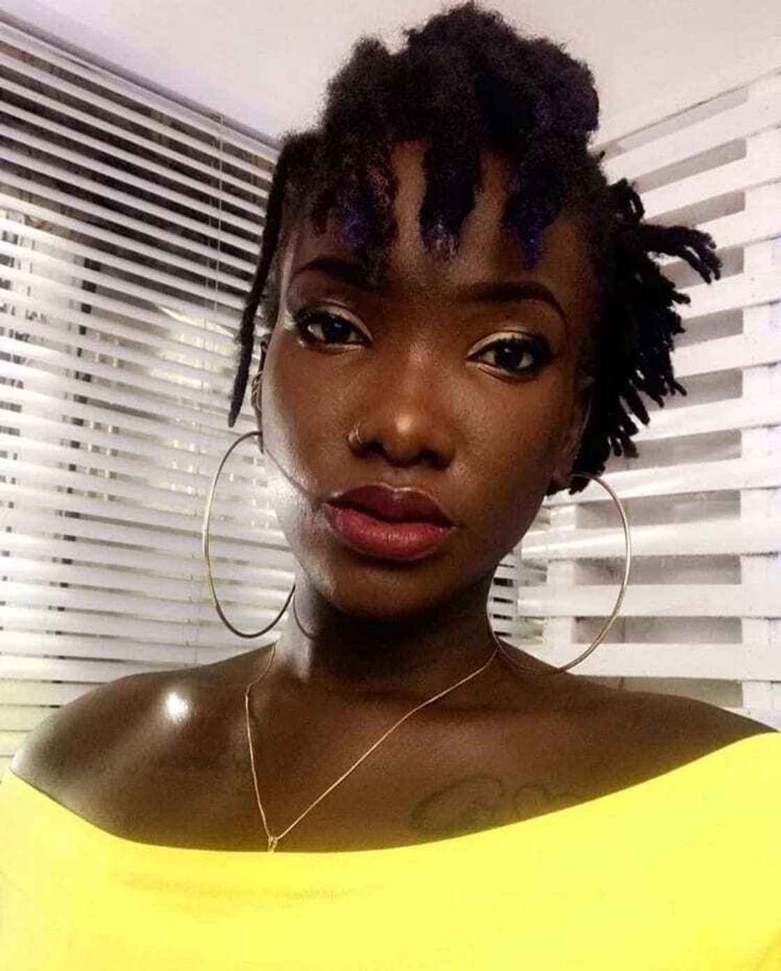 Ebony in up-close shot Ebony in up-close shot