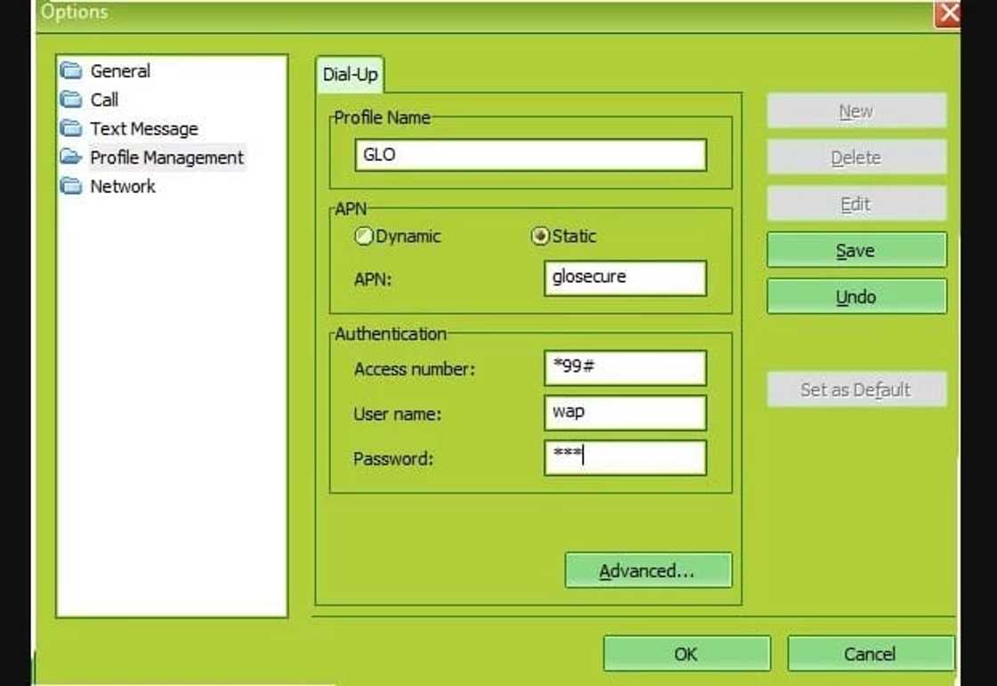 Glo Ghana Internet Settings for Phones and Modems