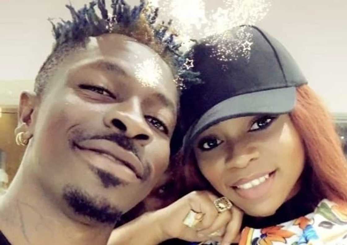 Shatta Wale angrily and Shatta Michy in happy times