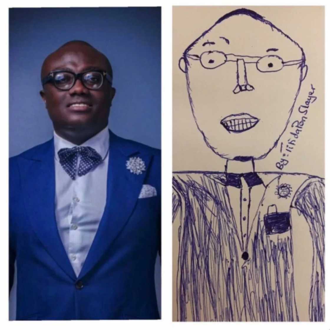 Pen artist draws hilarious pictures of celebrities on paper Pen artist draws hilarious pictures of celebrities on paper