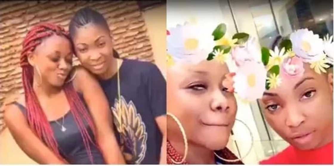 Collage of young Ghanaian lesbian couple Collage of young Ghanaian lesbian couple