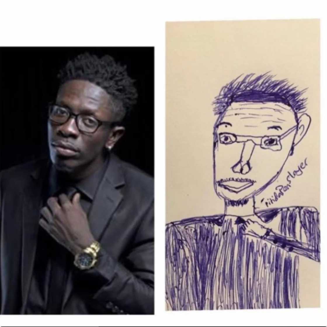 Pen artist draws hilarious pictures of celebrities on paper