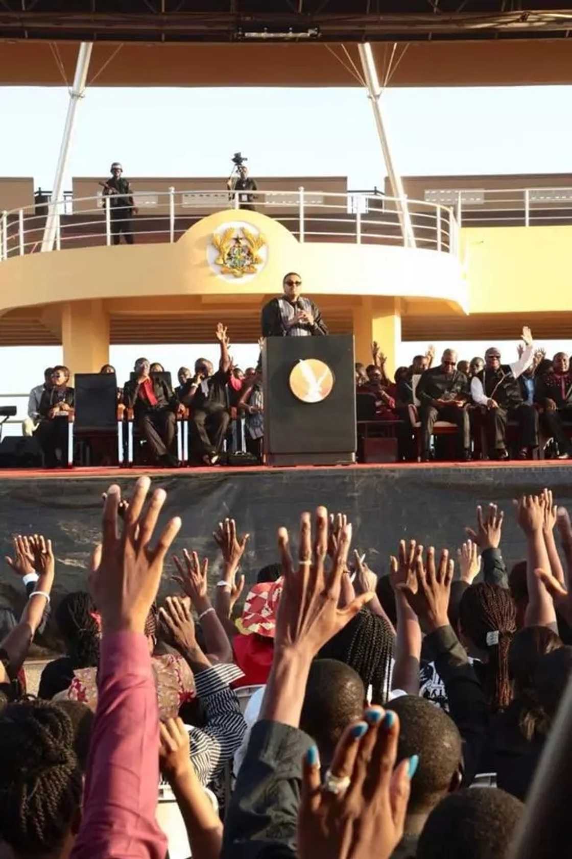 President Mahama worships with Lighthouse Chapel