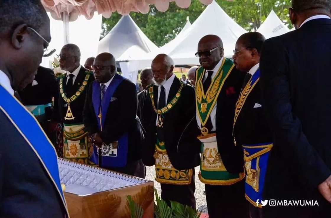 Top Grand Lodge members pay their last respect to K.B. Asante