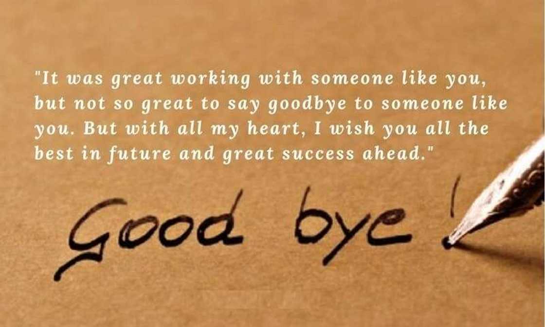 work farewell message, good bye message, time to say goodbye quotes