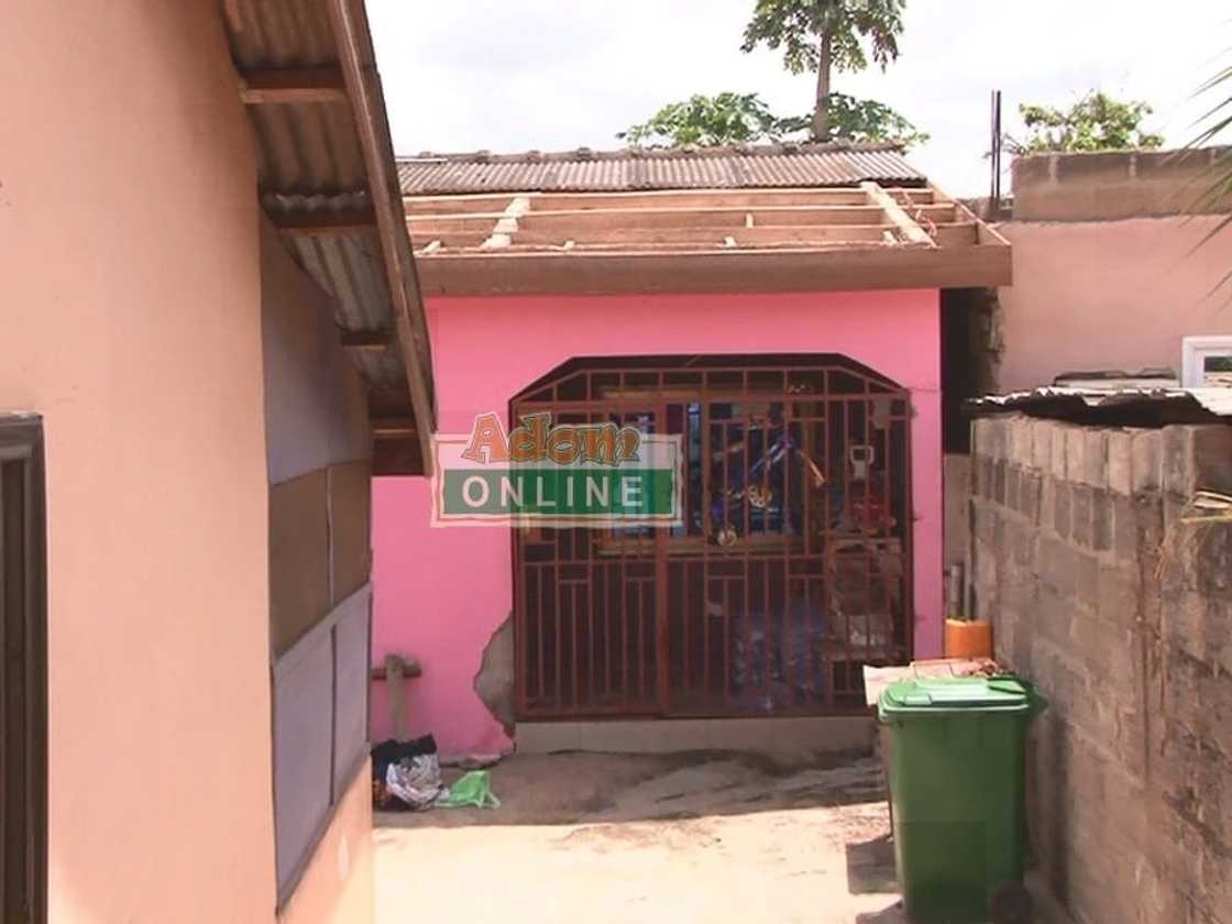 Building with roof ripped off