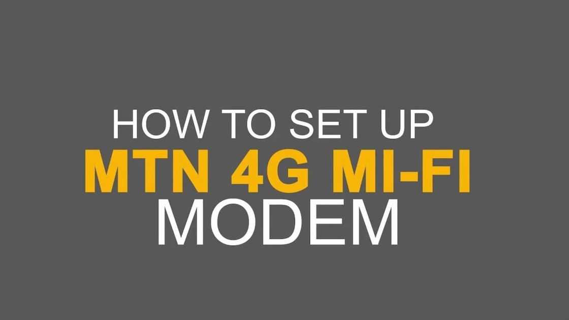 Mtn 4g code for internet settings