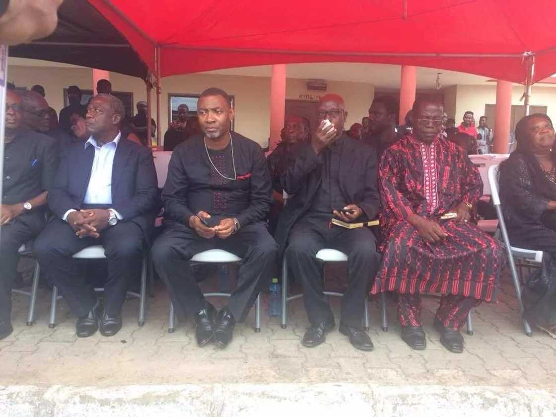 People seated at Ebony's one week-celebration