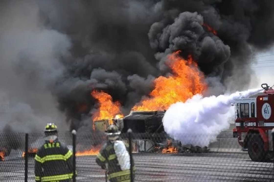 Fuel tanker catches fire at Weija (Video) Fuel tanker catches fire at Weija (Video)