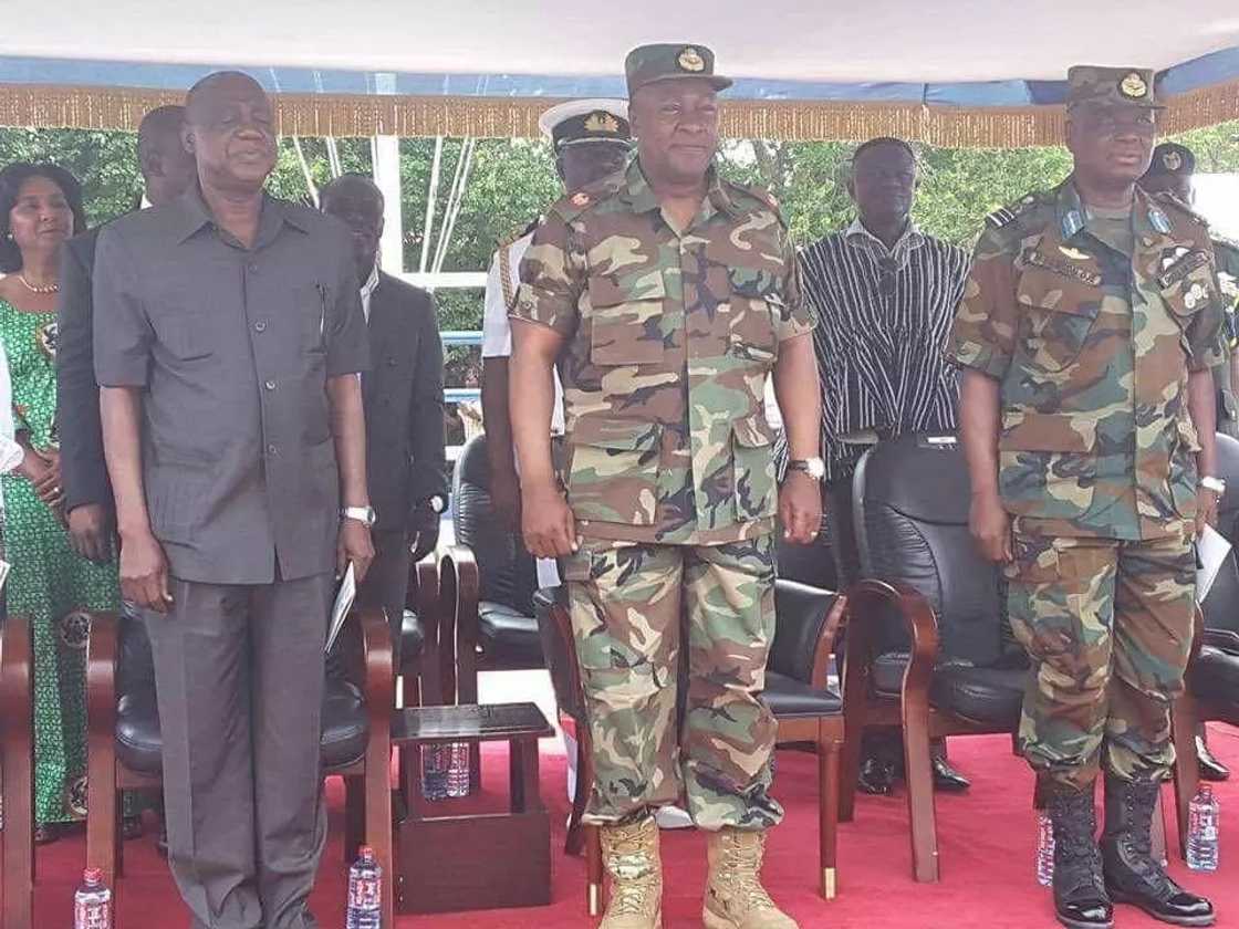 Photos of Mahama in army uniform fascinate social media users