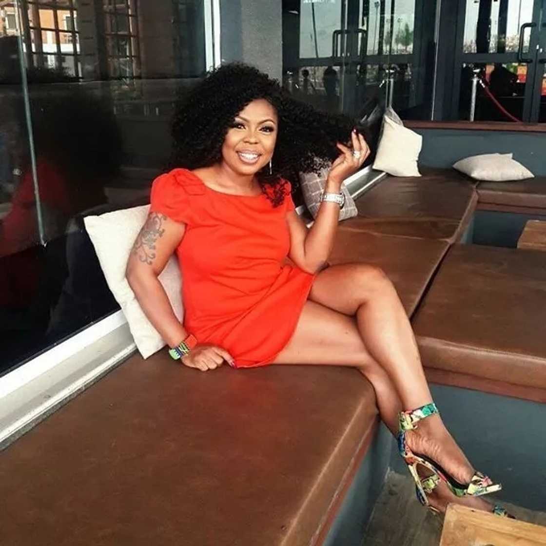 Afia Schwar wearing a red dress Afia Schwar wearing a red dress