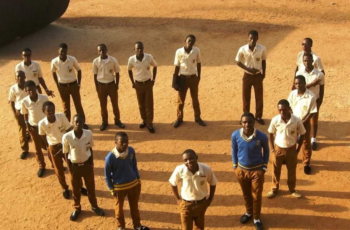 OWASS students wearing their school uniforms