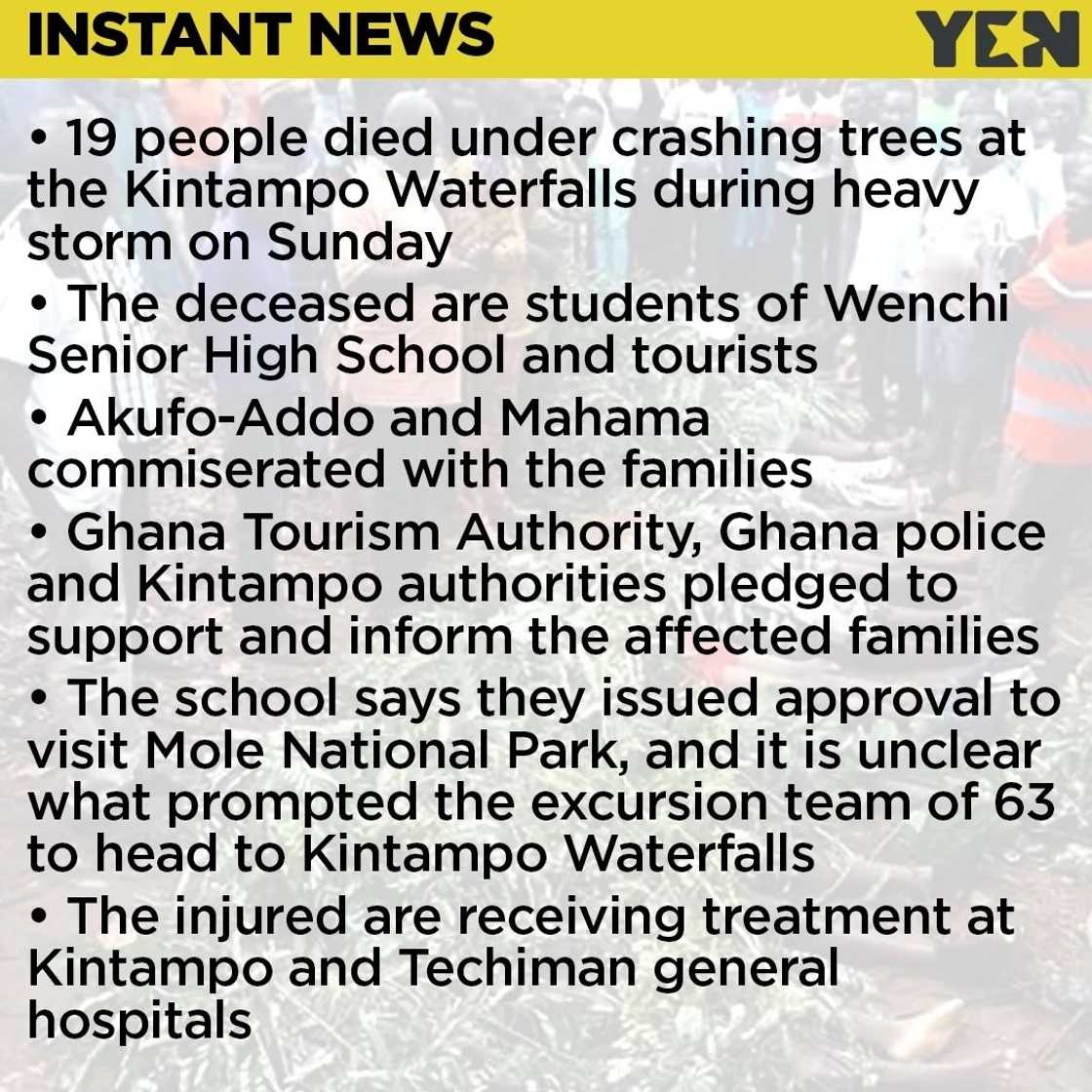 18 confirmed dead in Kintampo waterfall disaster 18 confirmed dead in Kintampo waterfall disaster