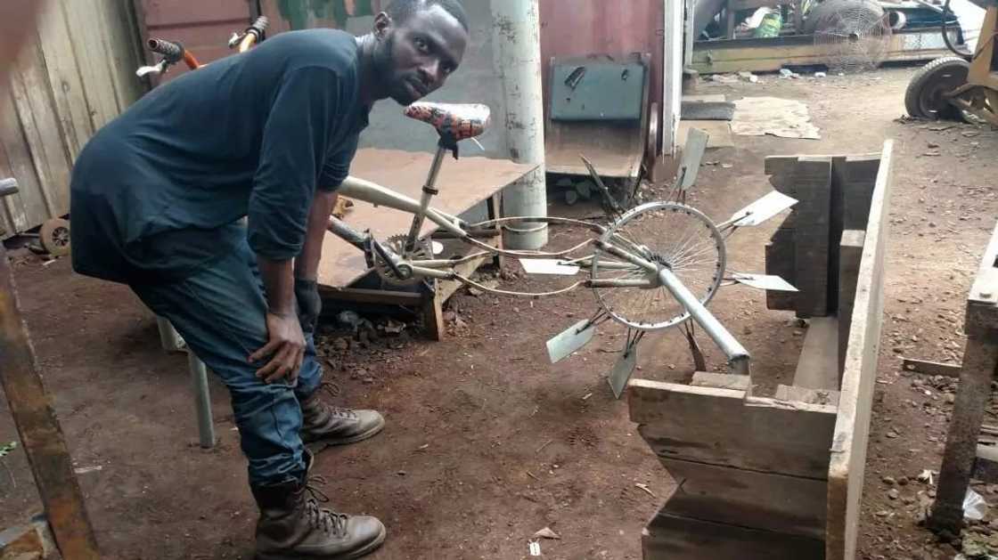Ghanaian student builds bicycle meant for water Ghanaian student builds bicycle meant for water