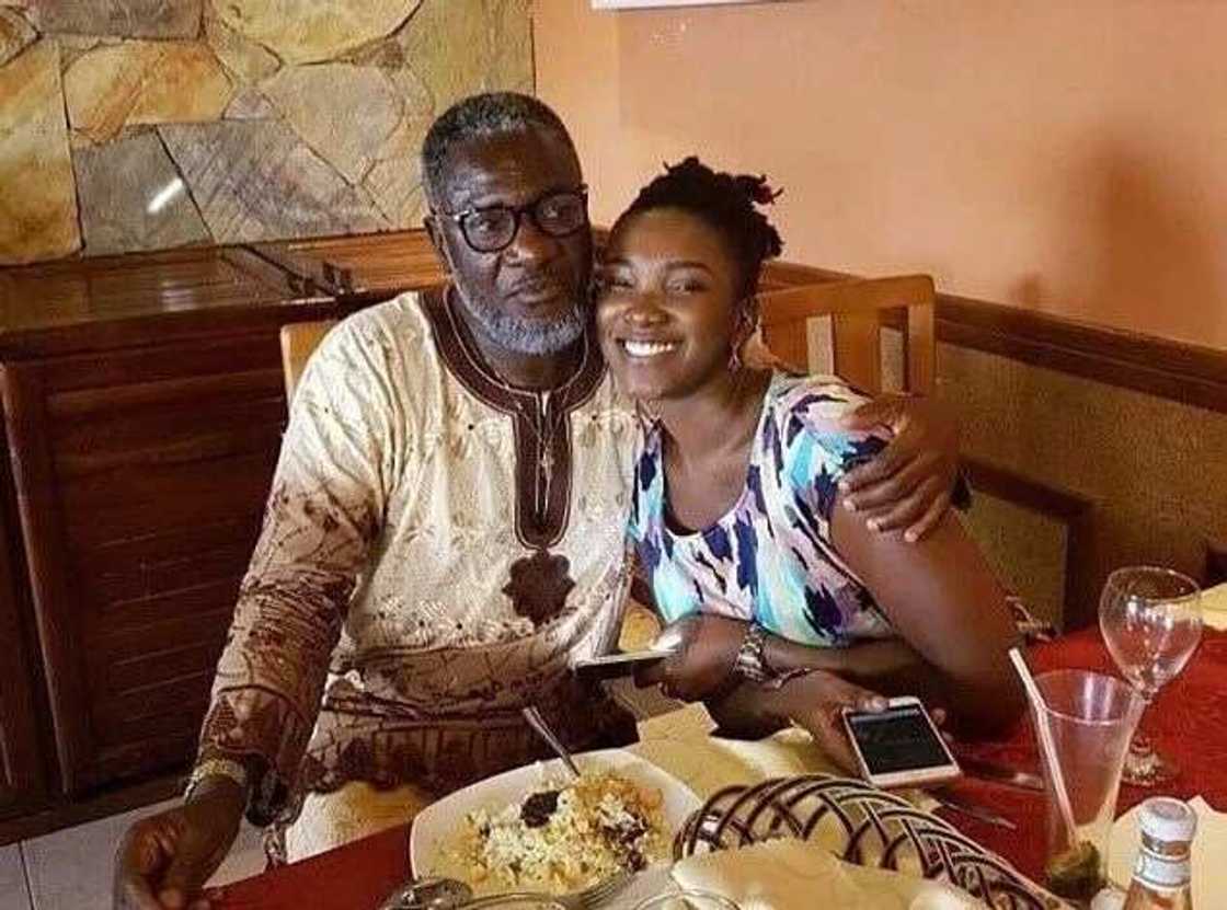 Ebony and her father Ebony and her father