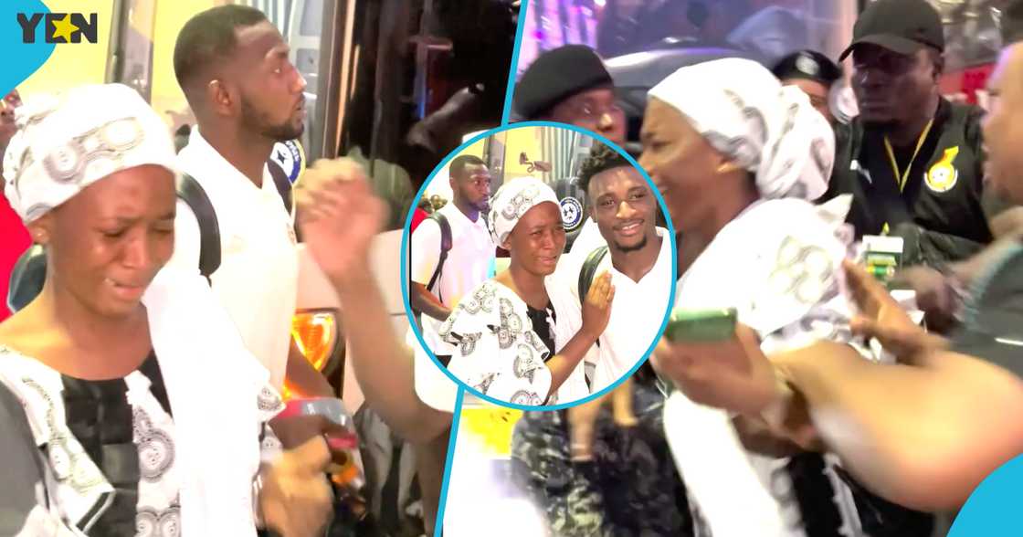 Ghanaian lady takes photos with Mohammed Kudus Ghanaian lady takes photos with Mohammed Kudus