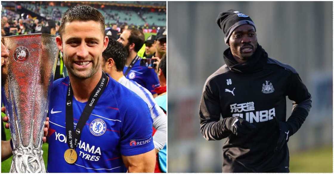Photo of Gary Cahill and Christian Atsu former Chelsea players Photo of Gary Cahill and Christian Atsu former Chelsea players