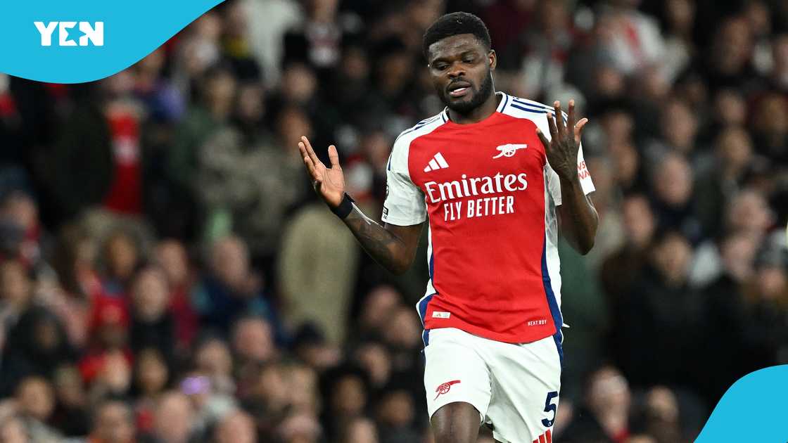 Thomas Partey, UEFA Champions League, PSG, miss, suspension, Real Madrid semi-final, quarter-final, yellow card, Arsenal, Ghana football, Black Stars. Thomas Partey, UEFA Champions League, PSG, miss, suspension, Real Madrid semi-final, quarter-final, yellow card, Arsenal, Ghana football, Black Stars.