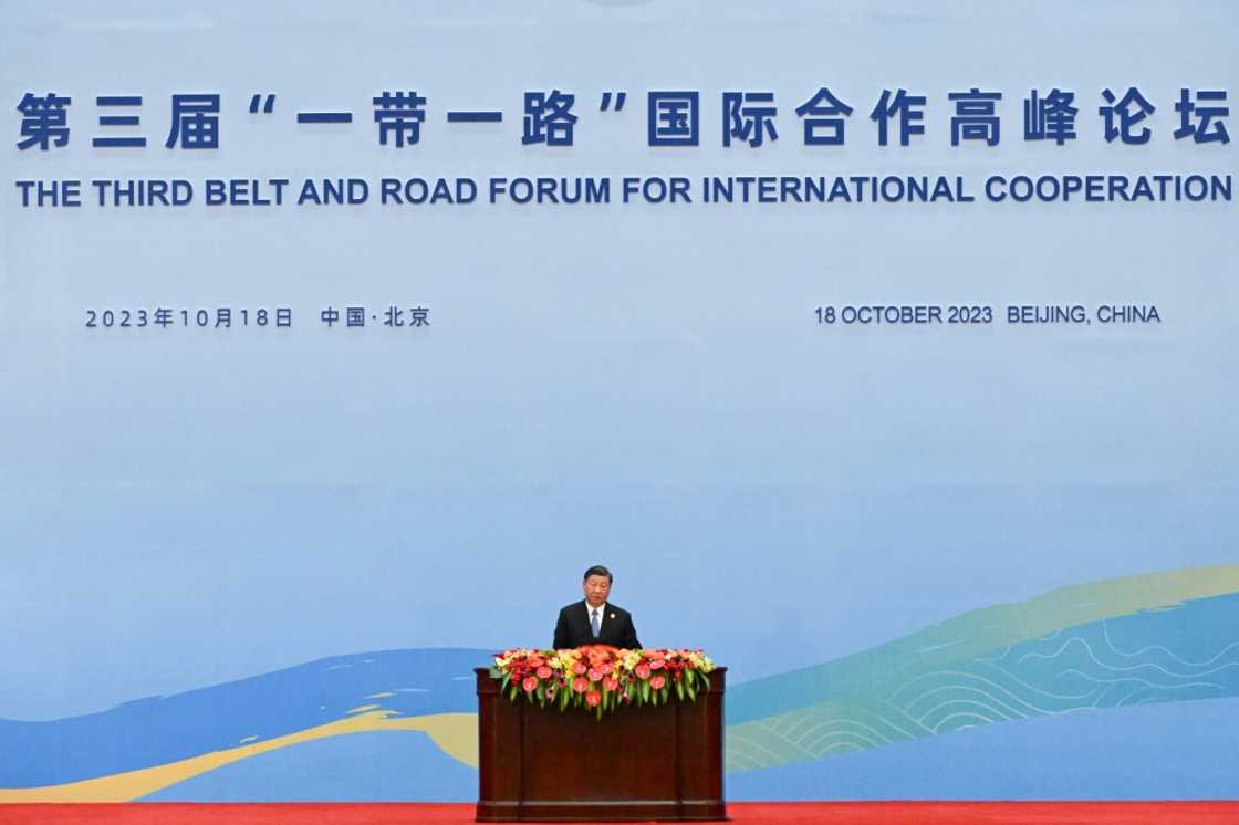 Xi opened the forum with a speech promising Beijing would not engage in 'ideological confrontation, geopolitical games or bloc confrontation' Xi opened the forum with a speech promising Beijing would not engage in 'ideological confrontation, geopolitical games or bloc confrontation'