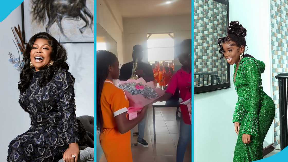 Afia Schwarzenegger, Afia Schwarzenegger's daughter, Adiepena Geiling Amankona, Money bouquet, Penalistic Pena's school Afia Schwarzenegger, Afia Schwarzenegger's daughter, Adiepena Geiling Amankona, Money bouquet, Penalistic Pena's school