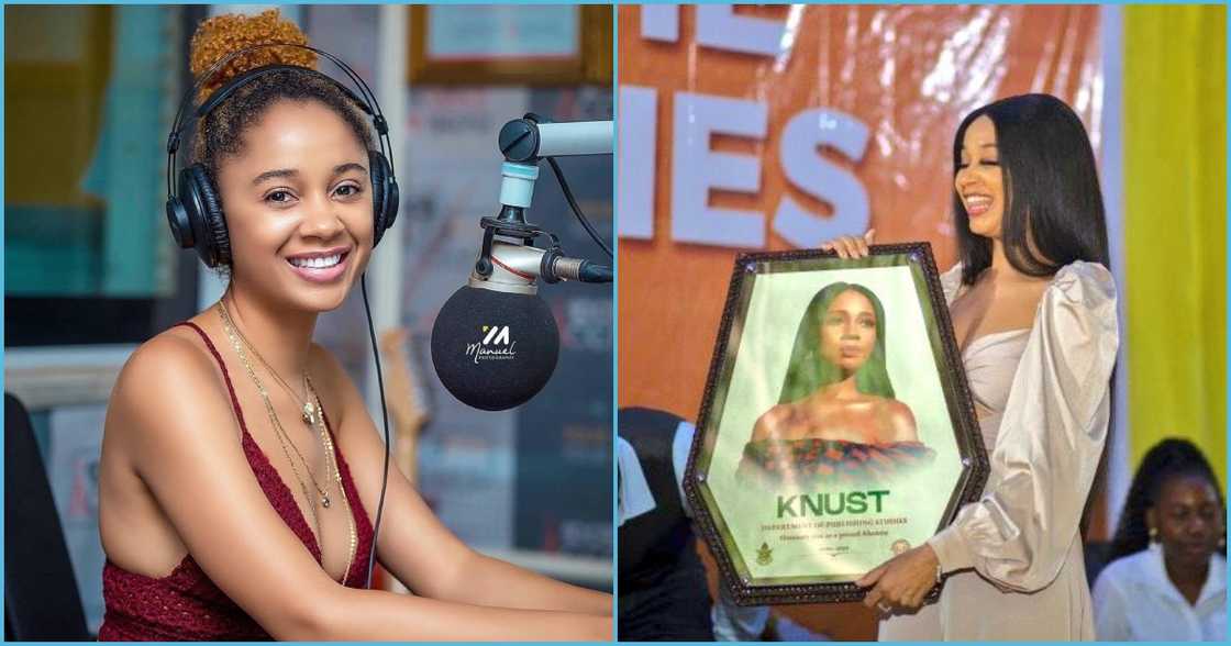 KNUST mouthpiece celebrates Sis Derby after performance at MDK's O2 Concert KNUST mouthpiece celebrates Sis Derby after performance at MDK's O2 Concert