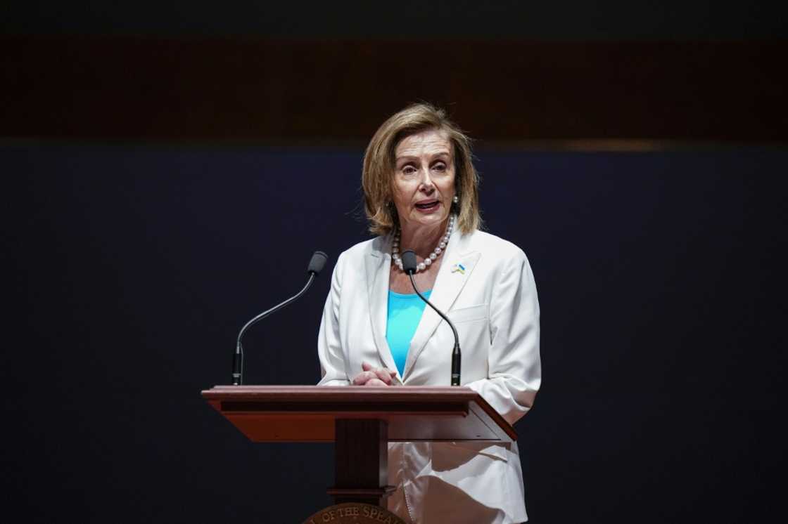US House Speaker Nancy Pelosi, whose potential plans for a Taiwan visit have angered Beijing, speaks on July 20, 2022 US House Speaker Nancy Pelosi, whose potential plans for a Taiwan visit have angered Beijing, speaks on July 20, 2022