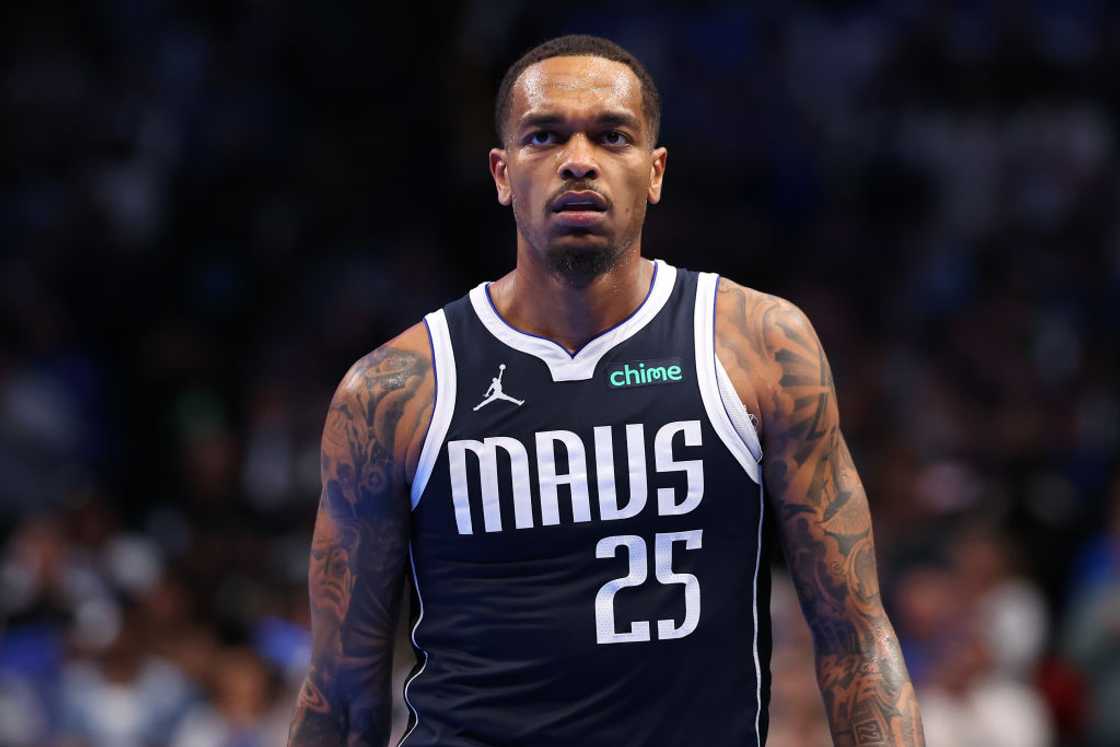 P.J Washington in a Mavericks jersey P.J Washington in a Mavericks jersey