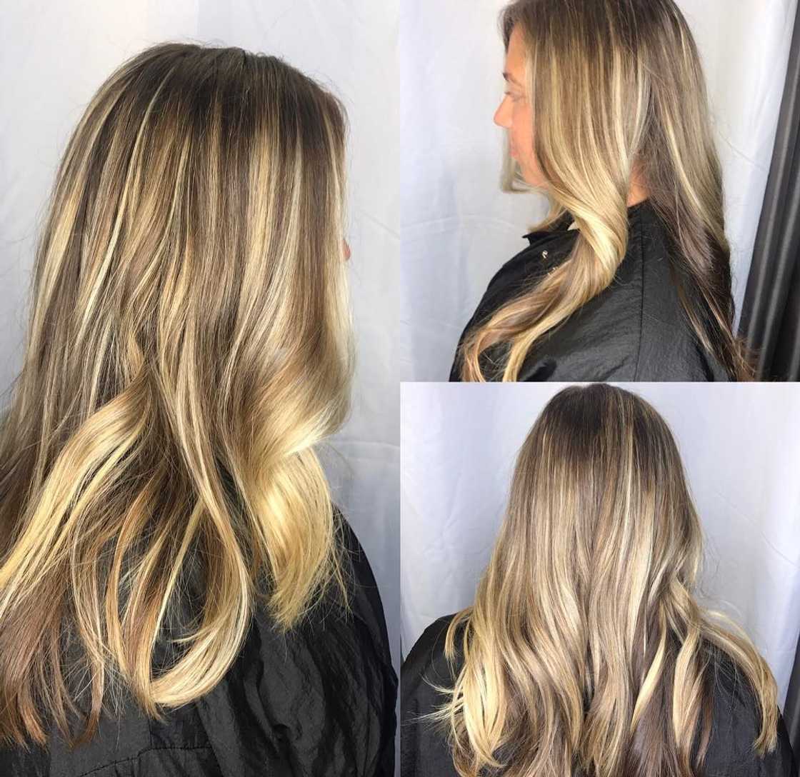 brown hair with blonde highlights