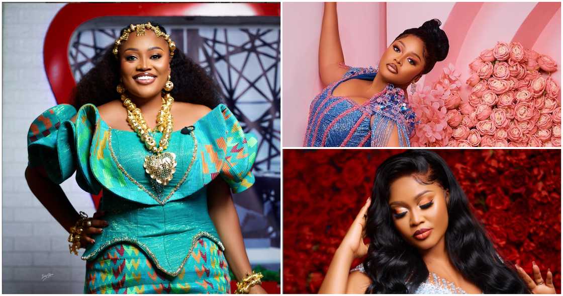 MzGee looks flamboyant in two stylish lace gowns for her birthday photoshoot