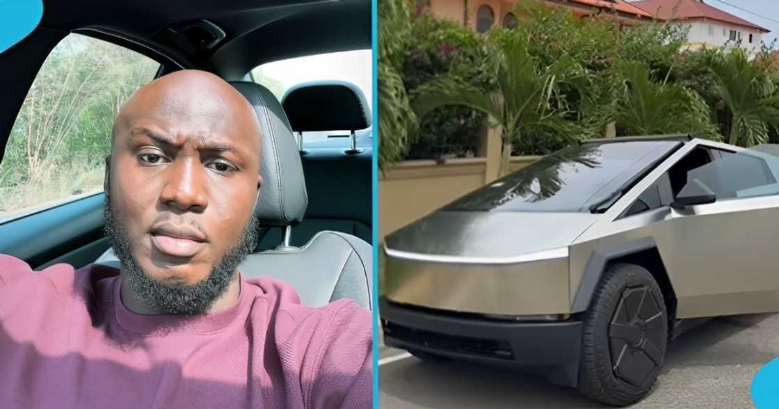 Horic Ampofo, Ghanaian businessman, Tesla Cybertruck, street boys, hawkers, Accra. Horic Ampofo, Ghanaian businessman, Tesla Cybertruck, street boys, hawkers, Accra.