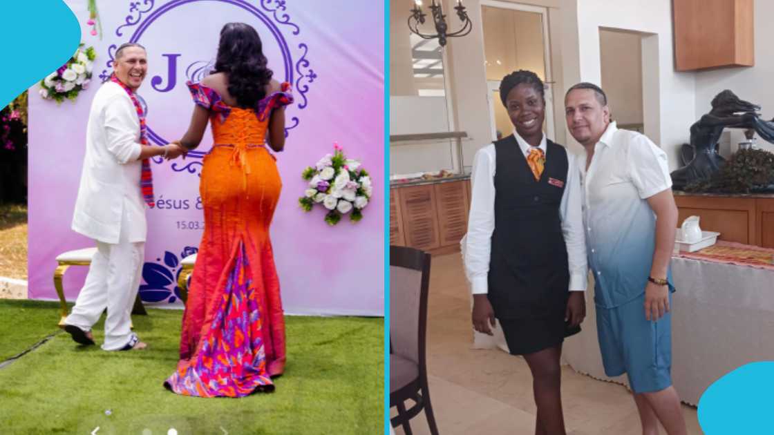 Ghanaian, Woman, Love, Affection, White man, Russianman, TikTok