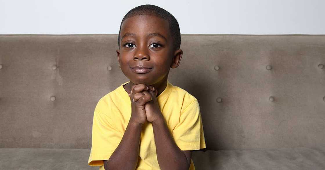 A boy called a family meeting. A boy called a family meeting.