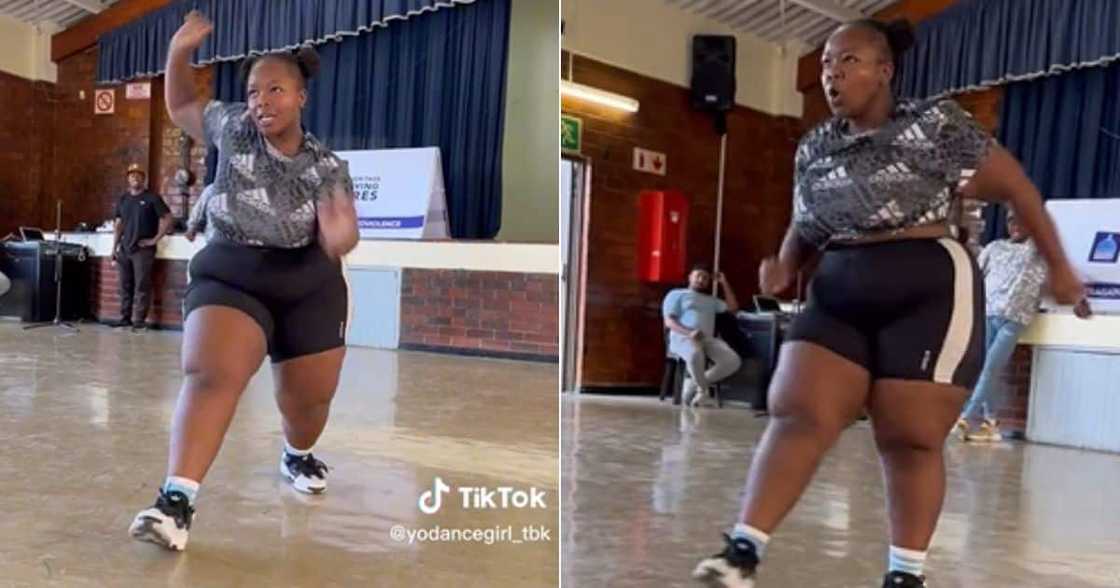 Woman dances to gqom