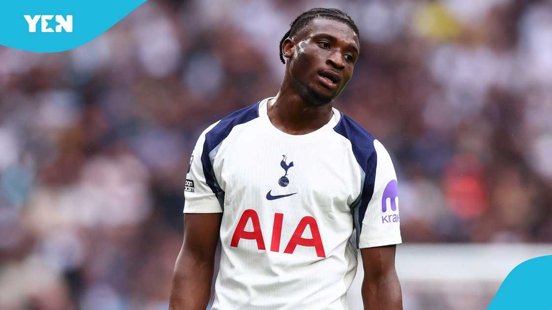 Mohammed Kudus looks dejected during Tottenham's defeat against Bournemouth in the Premier League on August 30, 2025. Photo by Shaun Brooks - CameraSport. Mohammed Kudus looks dejected during Tottenham's defeat against Bournemouth in the Premier League on August 30, 2025. Photo by Shaun Brooks - CameraSport.