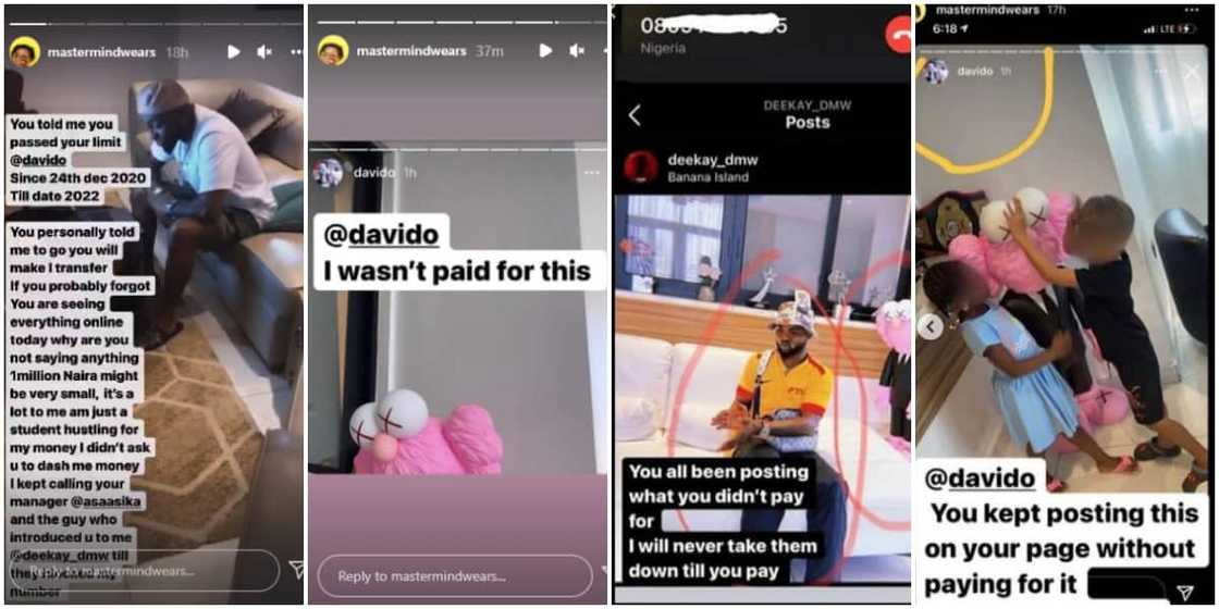 Unilag student accuses Davido of owing N1m