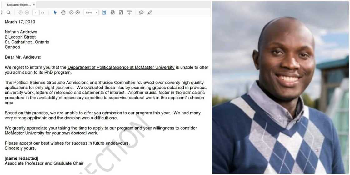 Man celebrates getting job in Canadian university that rejected him 11 years ago Man celebrates getting job in Canadian university that rejected him 11 years ago