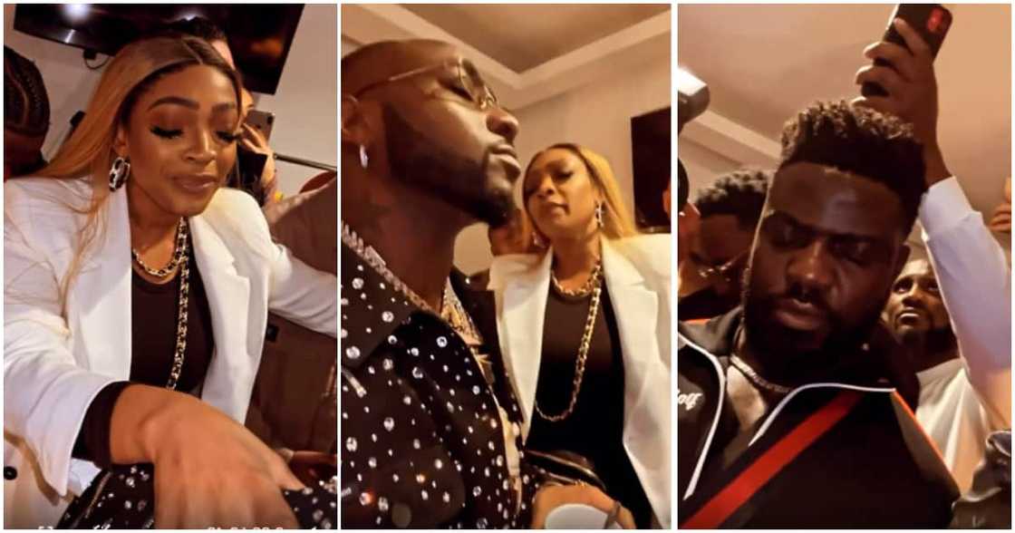 Moment Davido's elder sister led prayers backstage. Moment Davido's elder sister led prayers backstage.