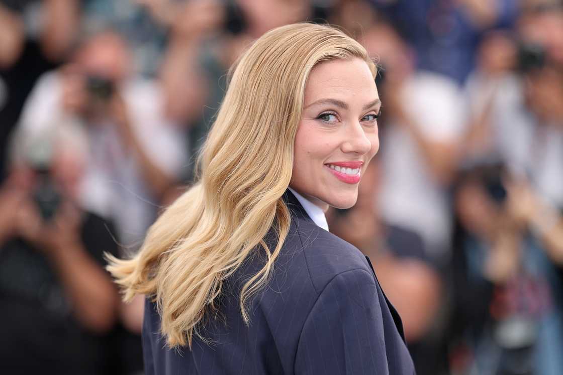 Scarlett Johansson poses during the "Eleanor The Great" photocall at the 78th annual Cannes Film Festival at Palais des Festivals in Cannes, France. Scarlett Johansson poses during the "Eleanor The Great" photocall at the 78th annual Cannes Film Festival at Palais des Festivals in Cannes, France.