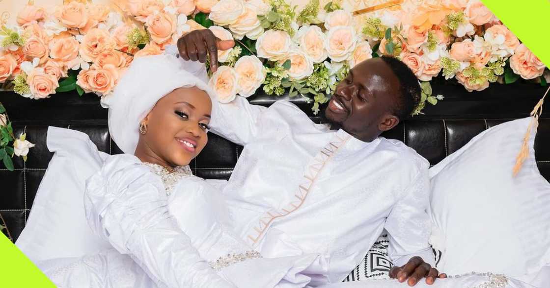 Sadio Mane and his wife Aisha Tamba during their wedding in January. Sadio Mane and his wife Aisha Tamba during their wedding in January.