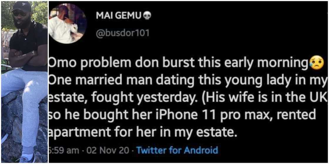 Man narrates what went down between his neighbor and his side chick