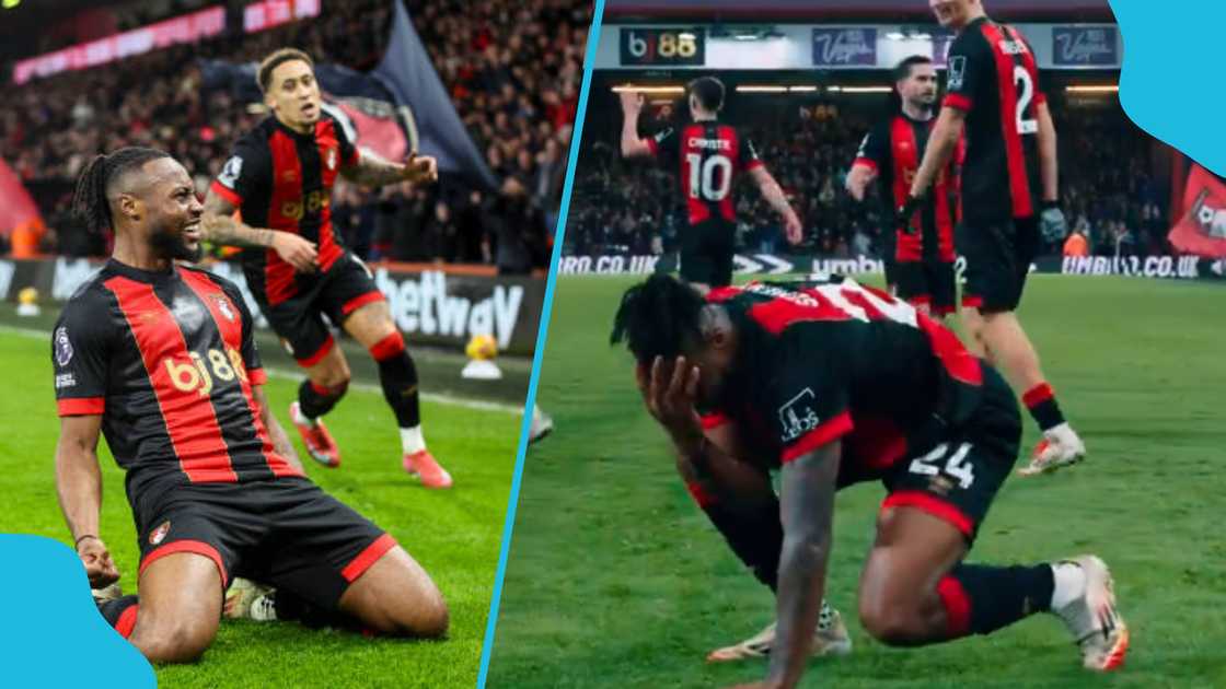 Antoine Semenyo hits the famous Booker T celebration. Antoine Semenyo hits the famous Booker T celebration.