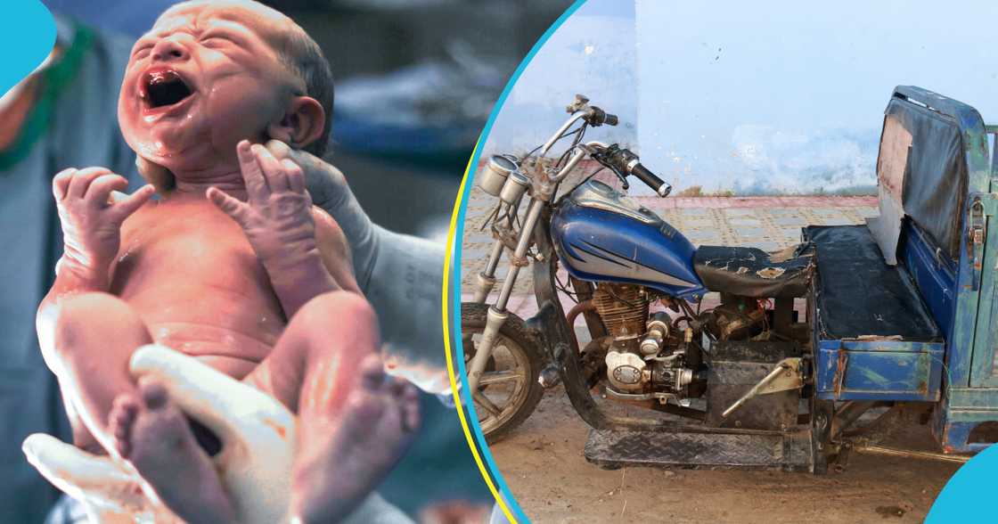 Baby delivered in tricycle