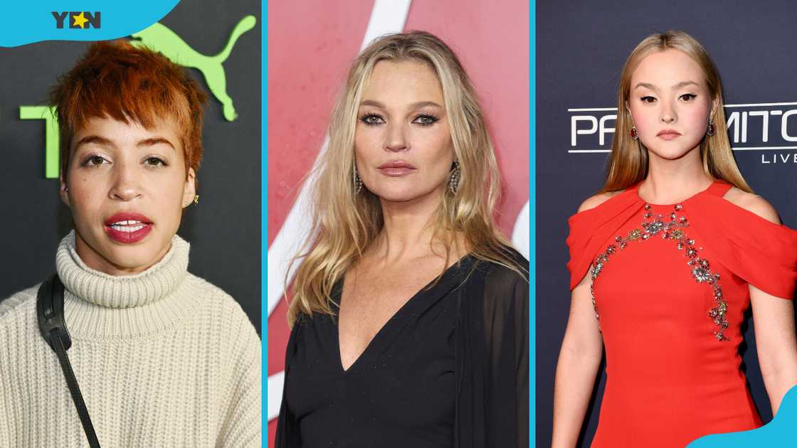 Jillian Mercado (L), Kate Moss, and Devon Aoki (R) Jillian Mercado (L), Kate Moss, and Devon Aoki (R)