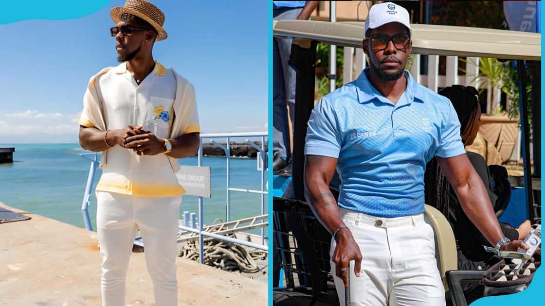 Luis Munana in white outfit and in a blue shirt and white pants Luis Munana in white outfit and in a blue shirt and white pants