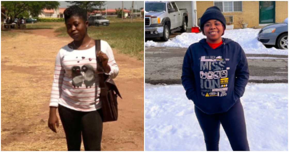 Lady shares transformation photos. Lady shares transformation photos.