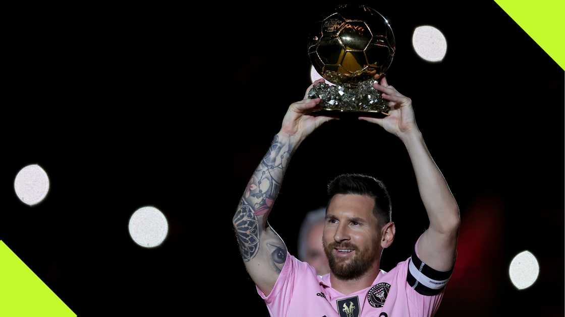 Lionel Messi, Inter Miami, Ballon d'Or, Chase Stadium, Fort Lauderdale. Lionel Messi, Inter Miami, Ballon d'Or, Chase Stadium, Fort Lauderdale.